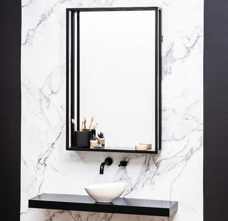 36'' H x 24'' W Standwood Glam Beveled with Shelves Accent Mirror Cg1280