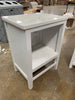 24” White Vanity with Cultered Marbletop