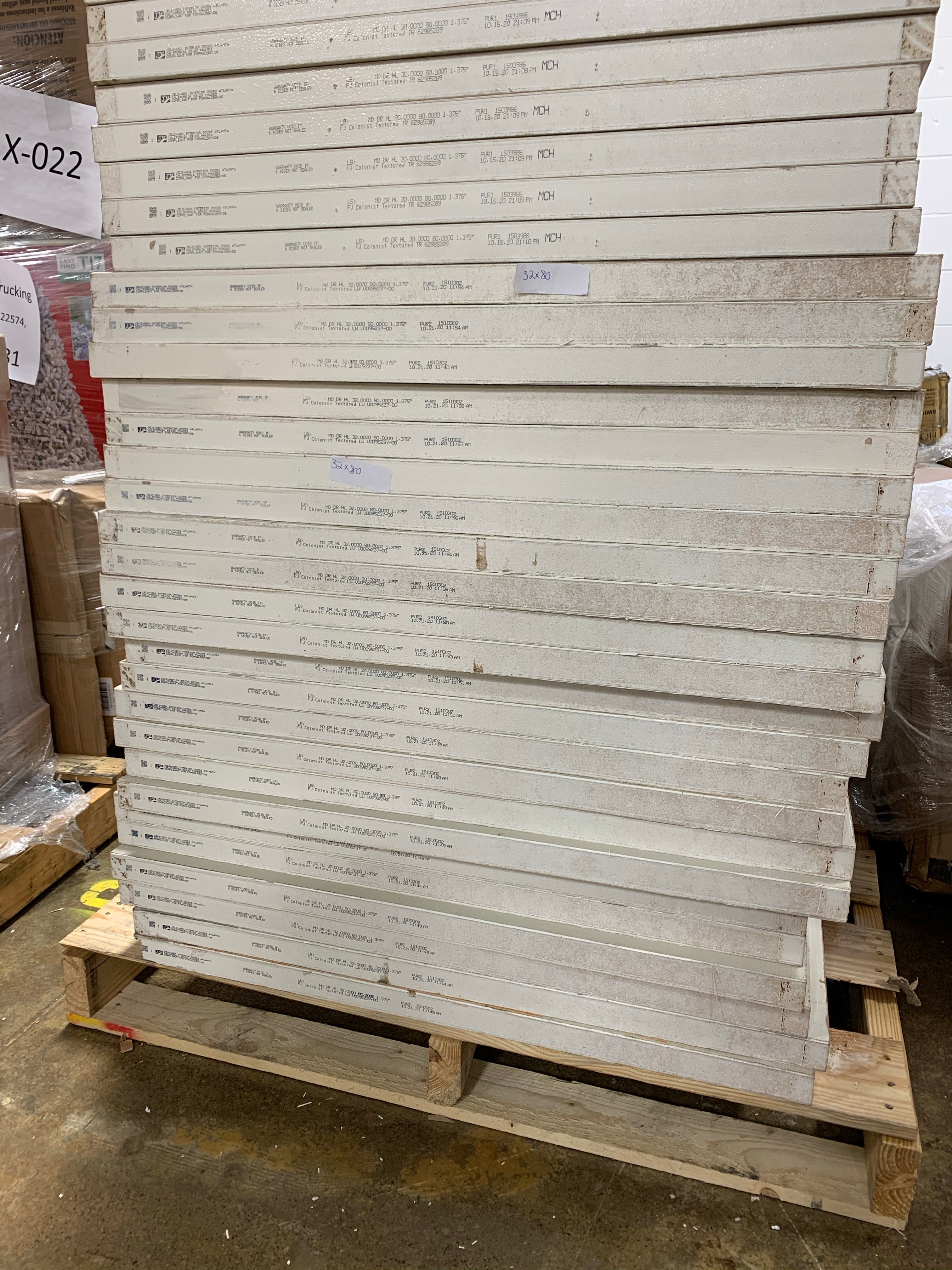 32 in. x 80 in. Colonist Primed Textured Molded Composite MDF Interior Door Slab