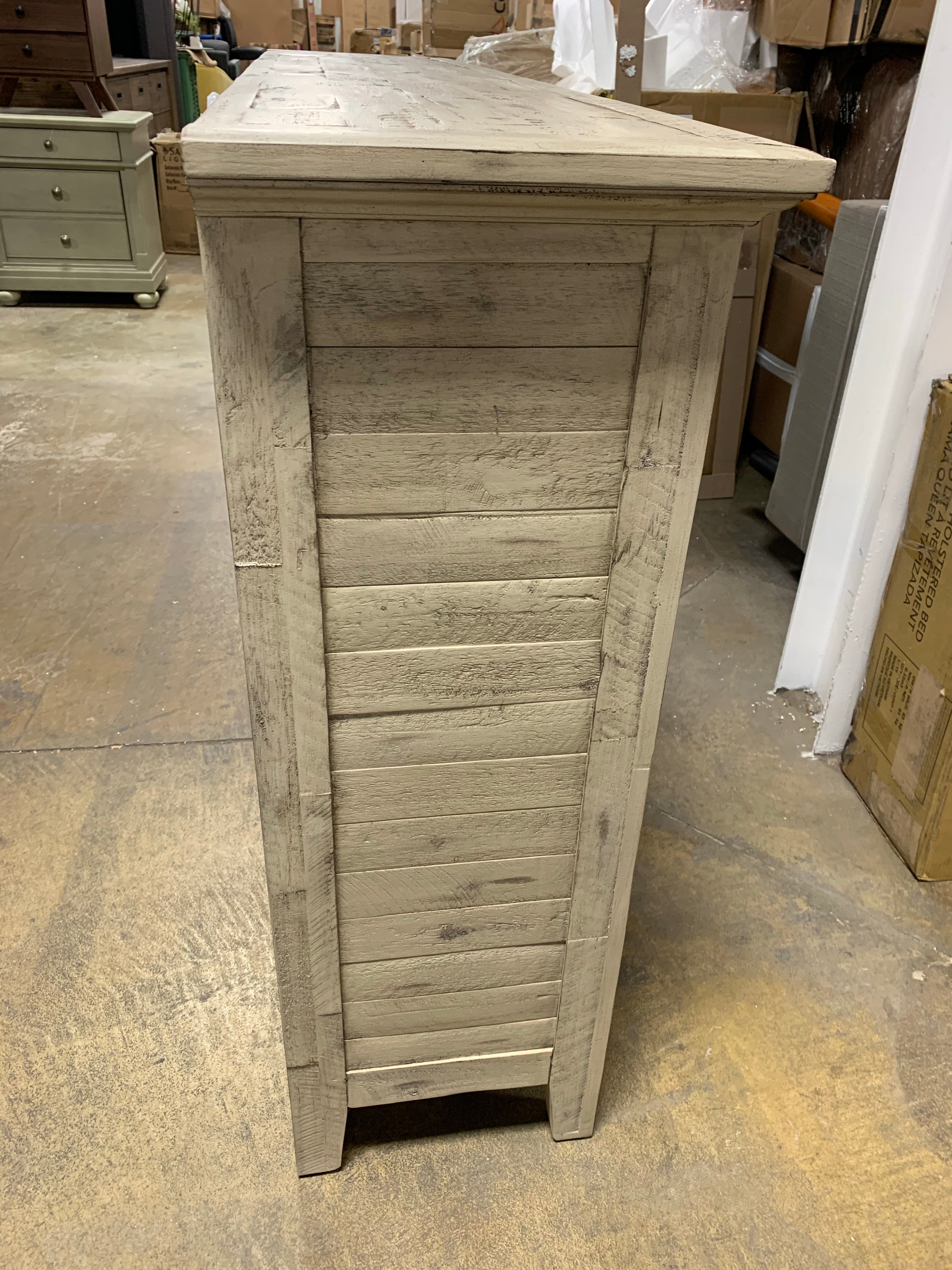 Rustic Shores Scrimshaw 70" Accent Cabinet
