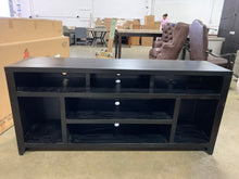 Load image into Gallery viewer, Garreston Solid Wood TV Stand for TVs up to 75”, Black
