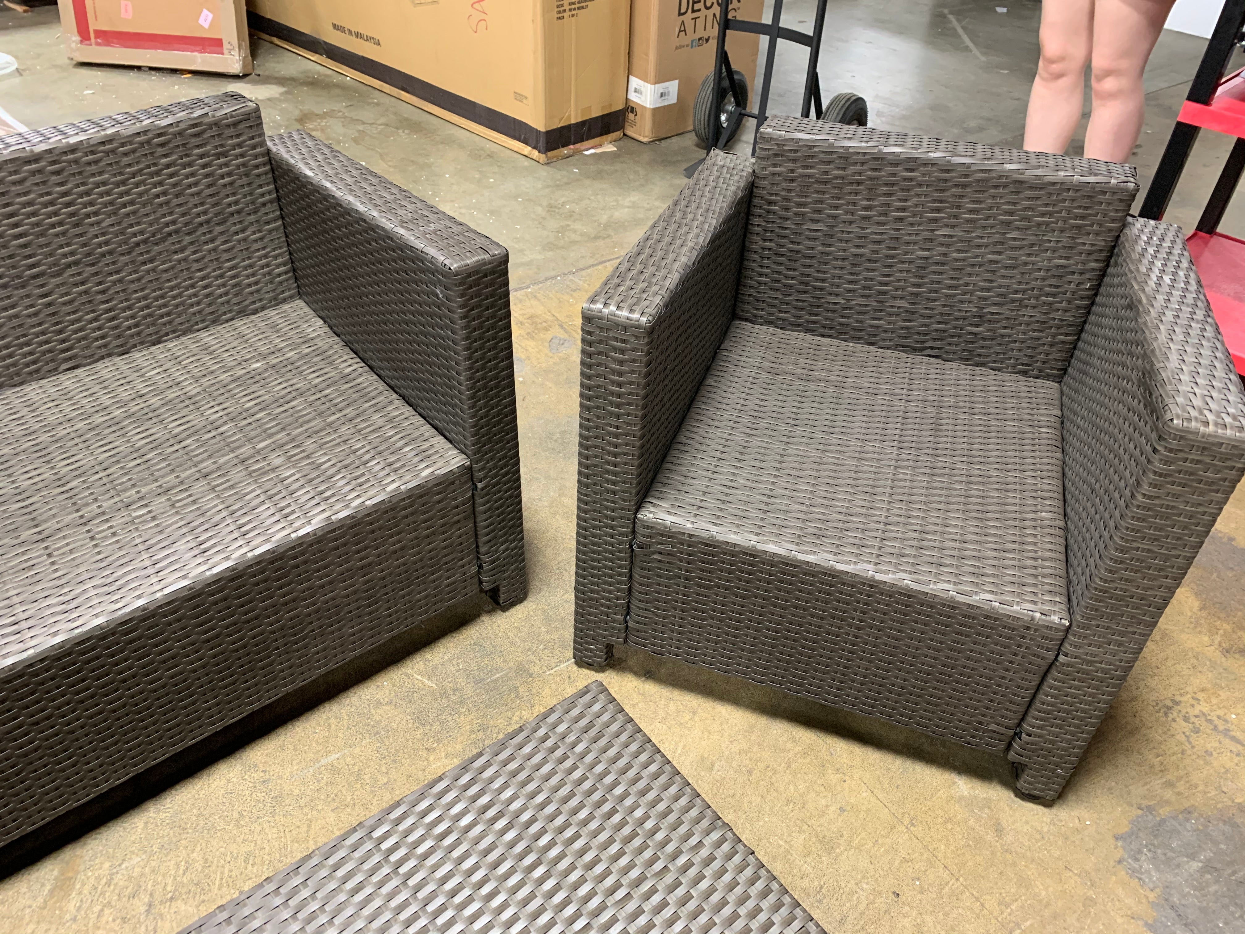 4 Piece Sofa Seating Group, Gray