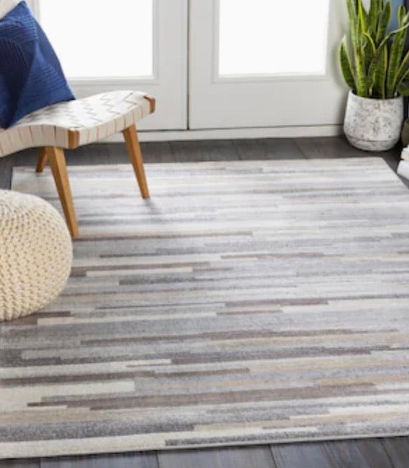 9x12' Surya Roma Modern Area Rug in Medium Gray CG1916