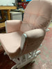 Erikson Glider and Ottoman, Pink & White