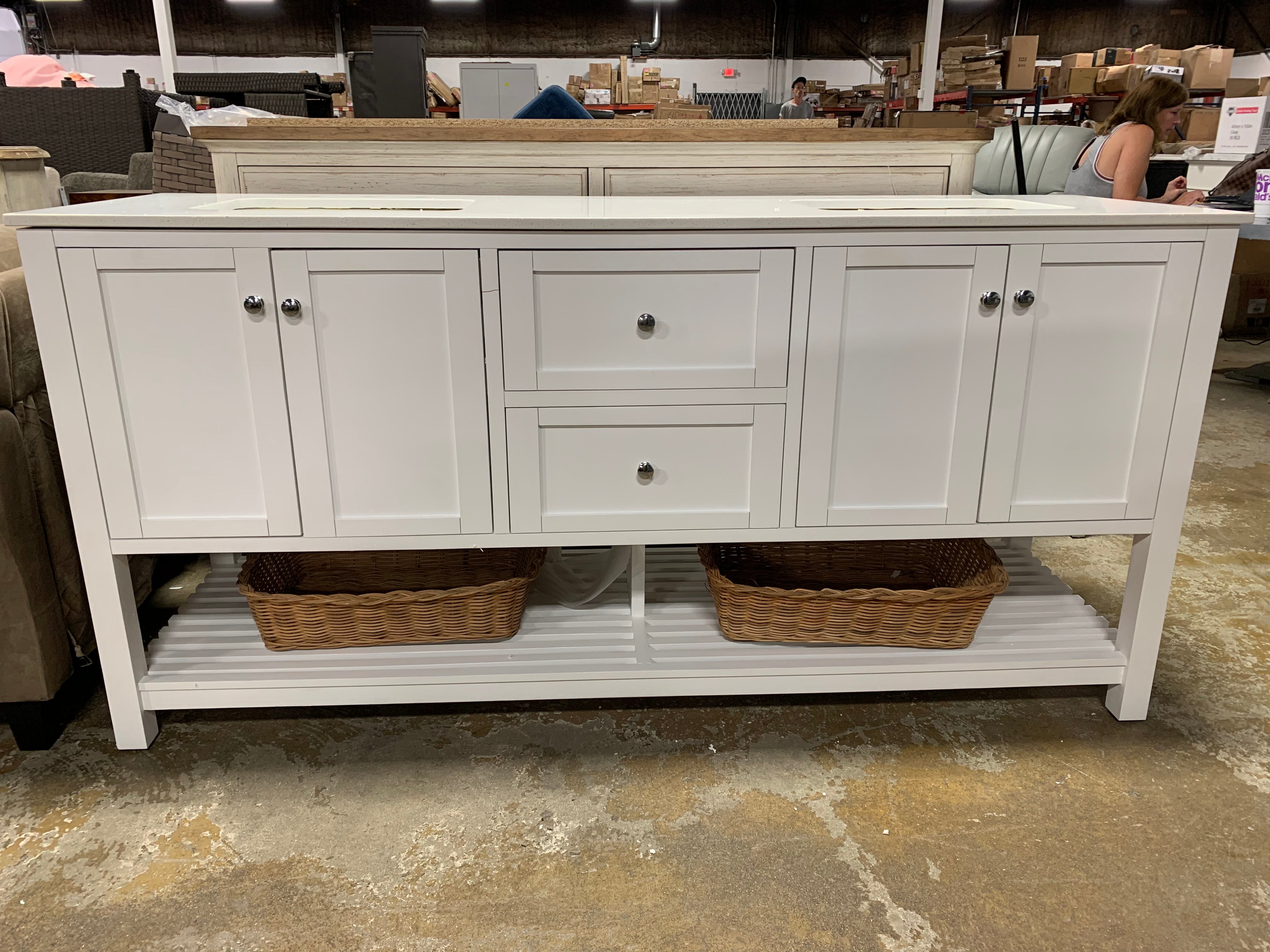 Northport 72" Double Bathroom Vanity Set Salvage & Co Indy