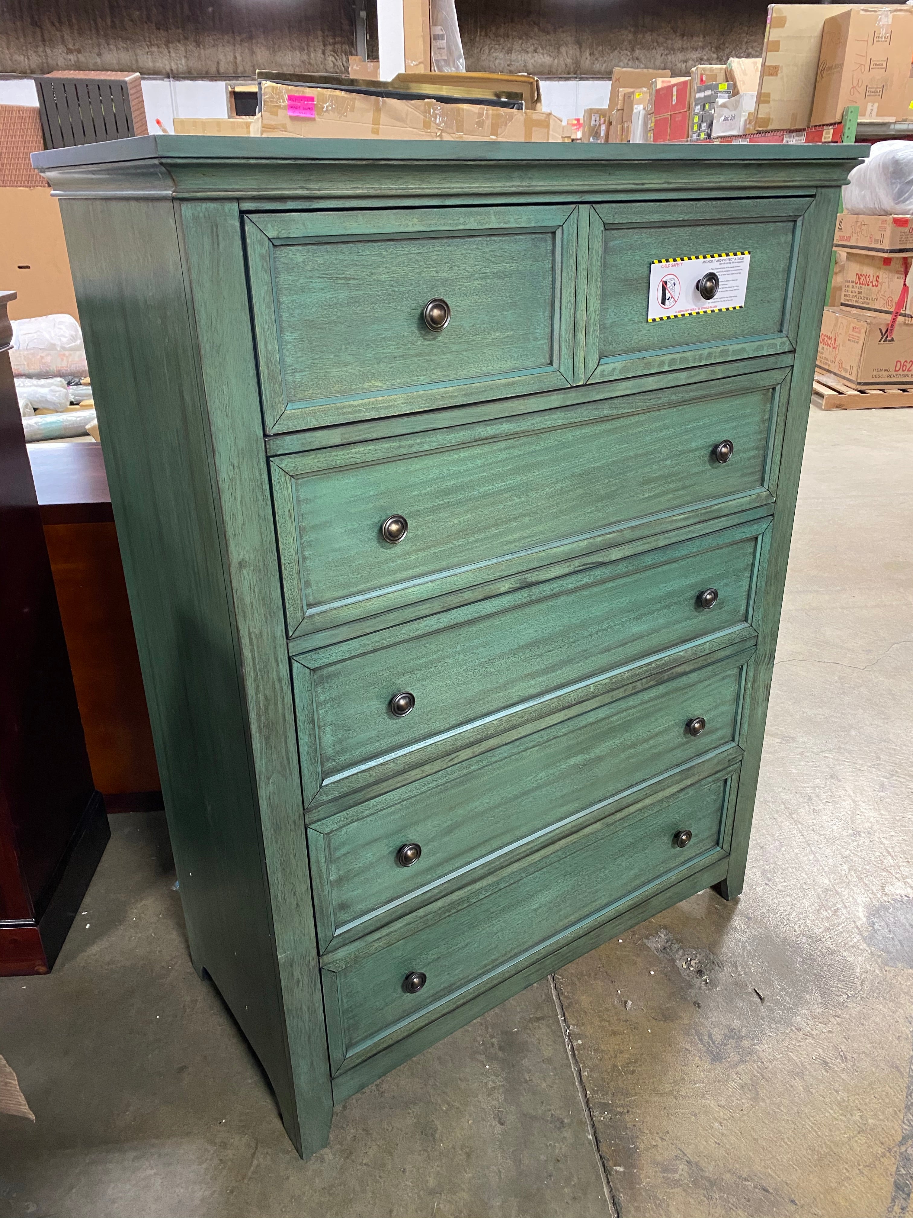 Oak Woodside 5 Drawer Dresser