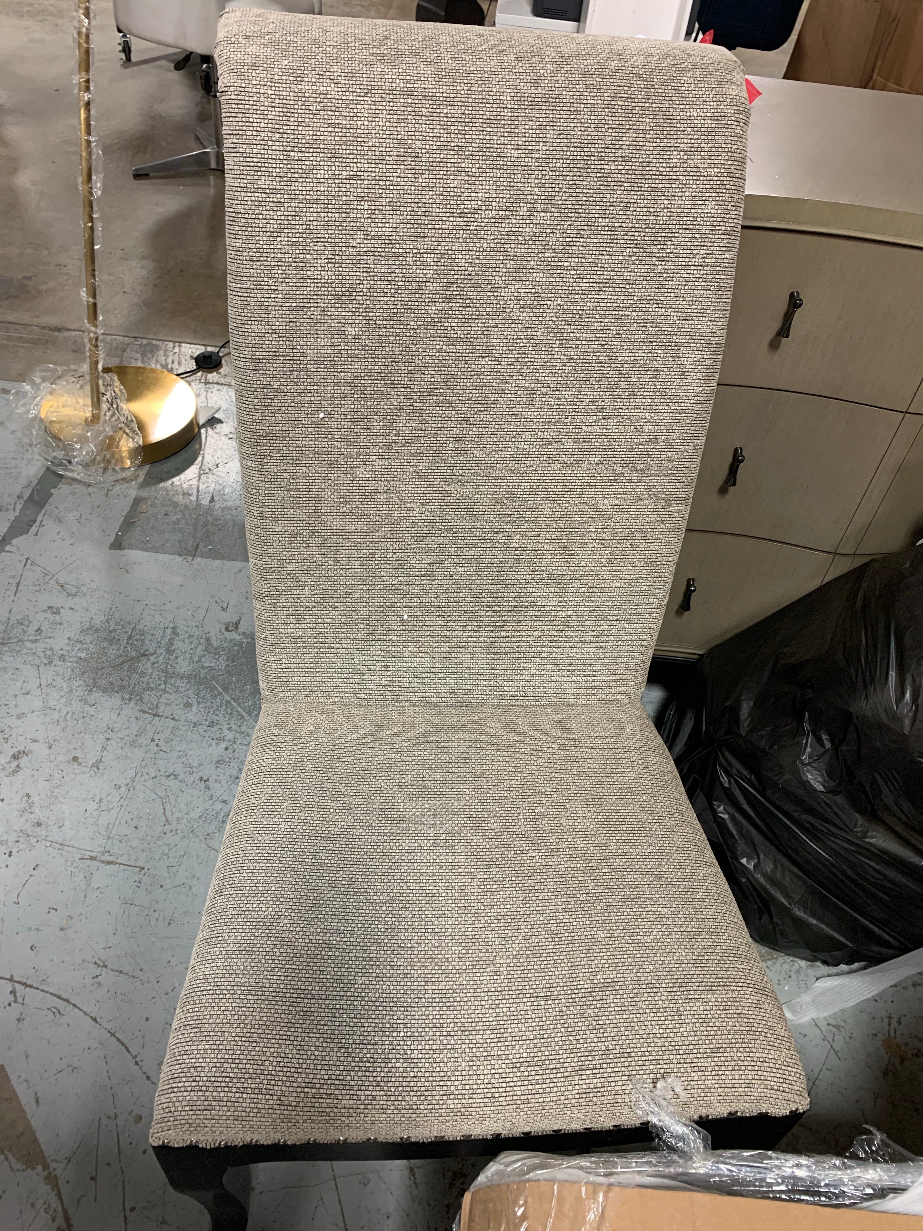 Baypoint Linen Upholstered Side chair in Espresso