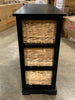 Keenan 6-Wicker-Basket Storage Chest in Black