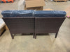 (NAVY) Naples Arm-less Finish 2 Seater