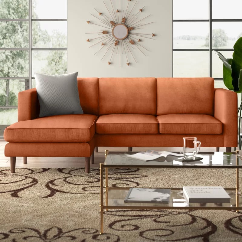 Aaron Reversible  Sectional, in Rust - pt693