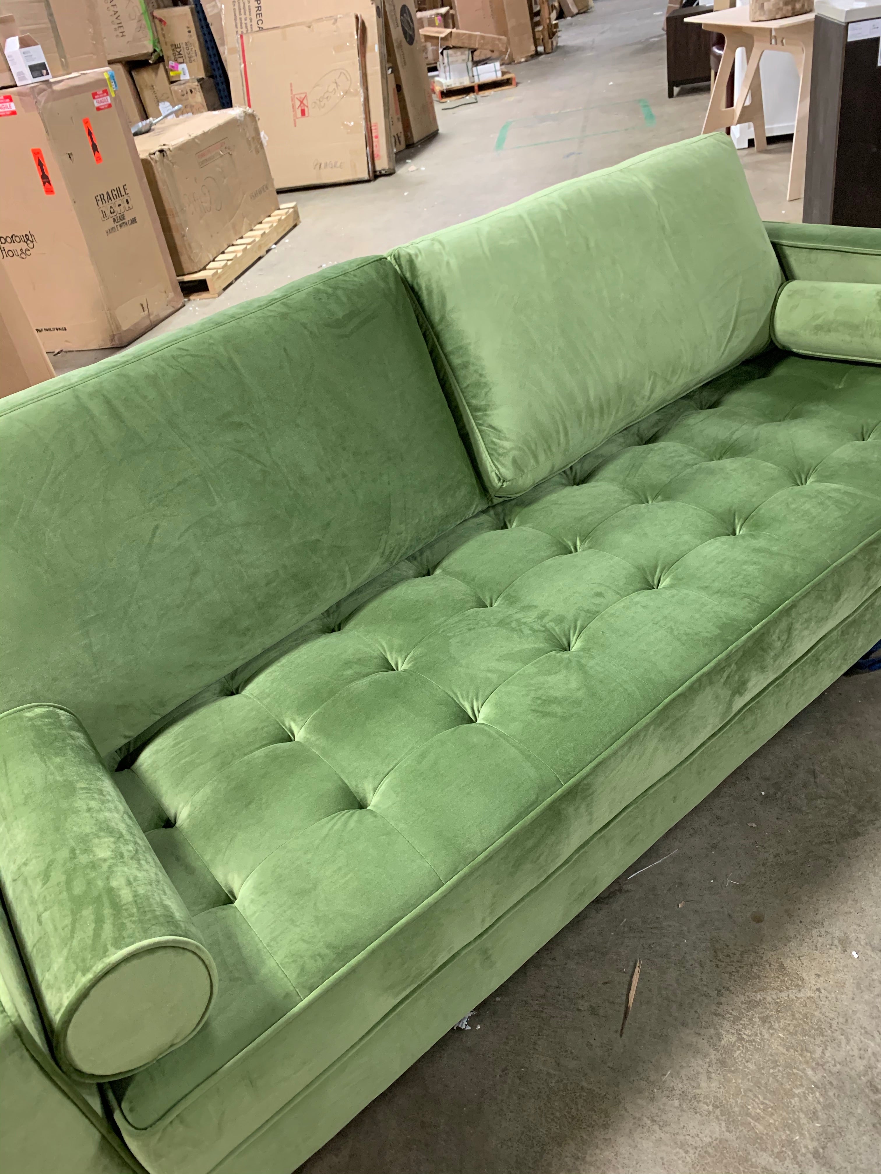 84" Ravi Velvet Square Arm Sofa