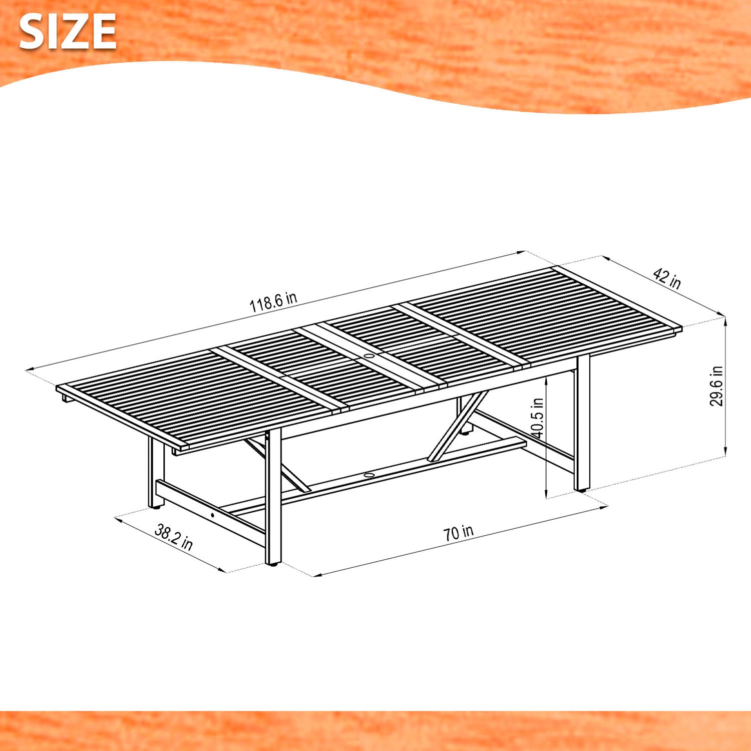 Claudio Extendable Dining Table, Dark Eucalyptus **AS IS **TABLE ONLY ** (#K4059)