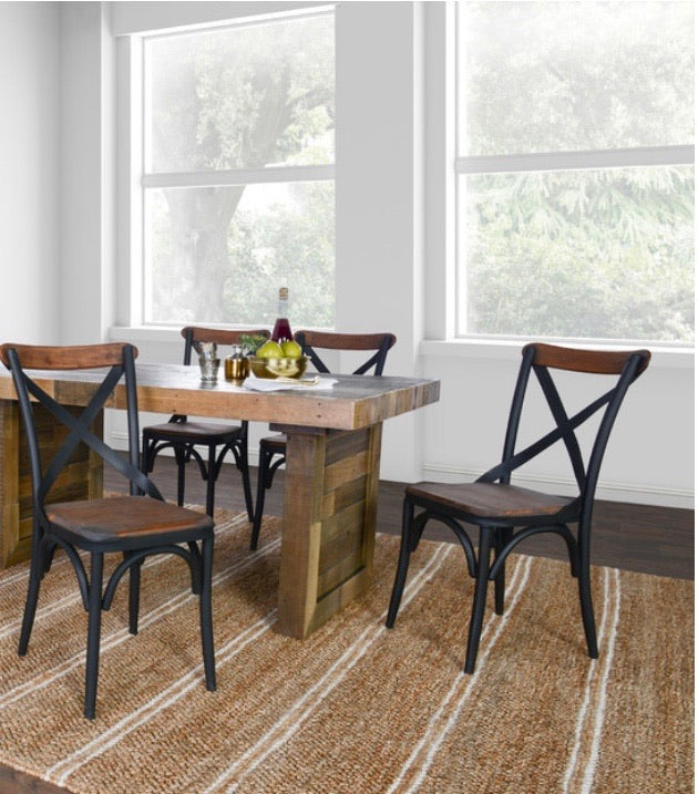 (Set of 4) Bentley Industrial Crossback Side Chairs CG1488