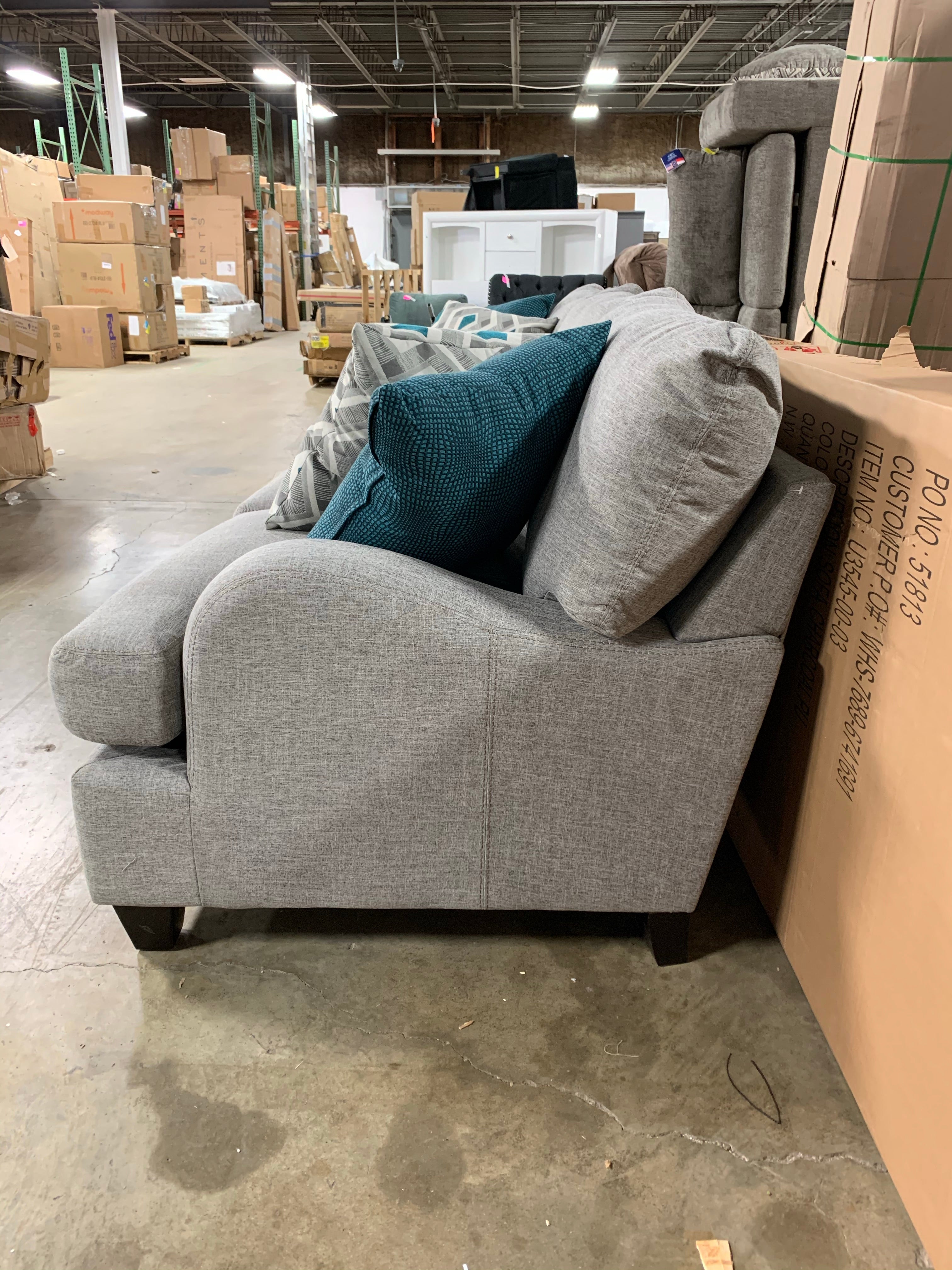 Rosalie 88" Recessed Arm Sofa