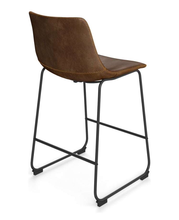 (Set of 2) 24" Petra Counter Stools In Brown And Black Finish CG1815