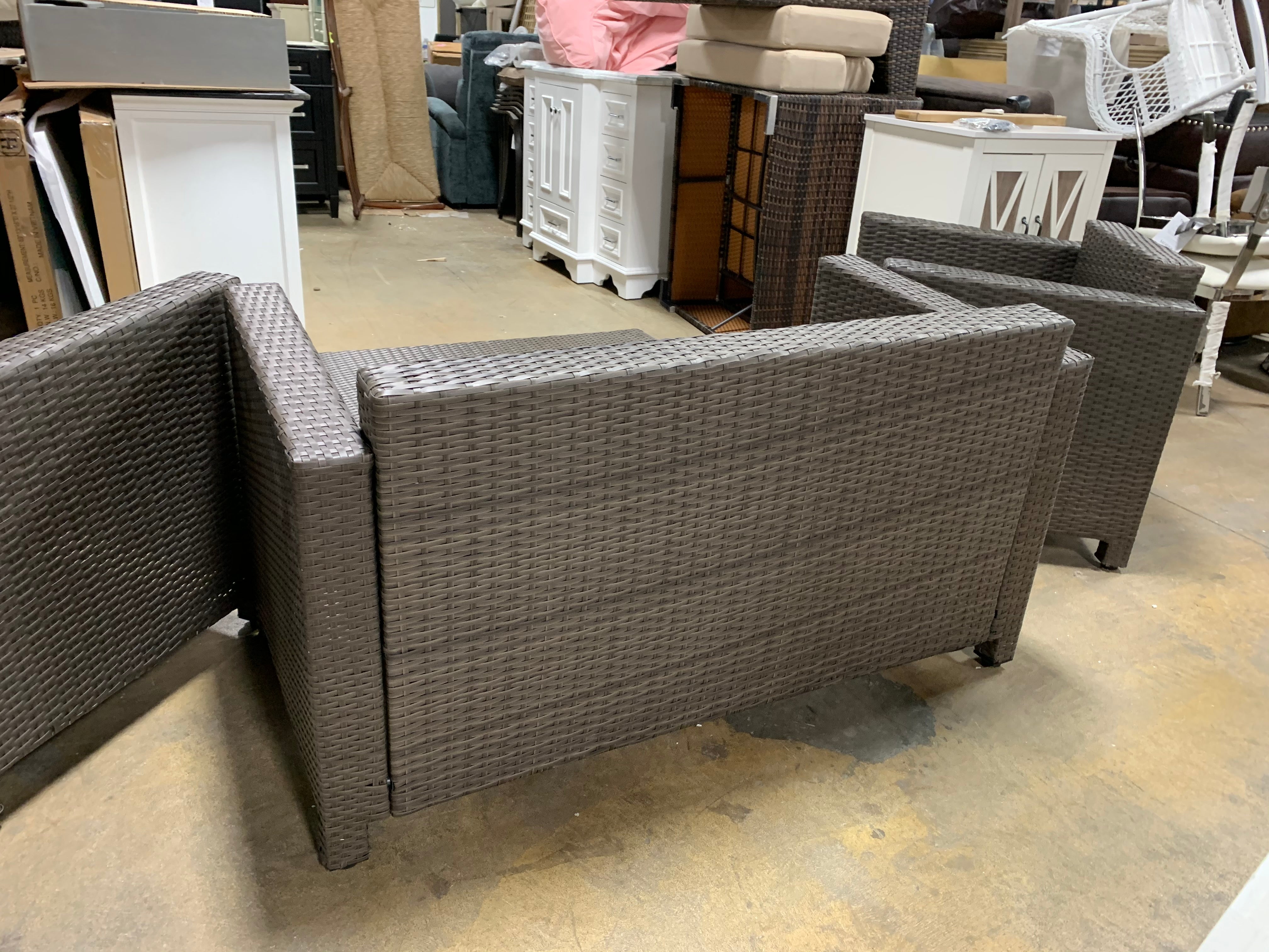 4 Piece Sofa Seating Group, Gray