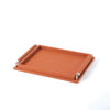 Wrapped Handle Tray Coral Leather, Large KB205