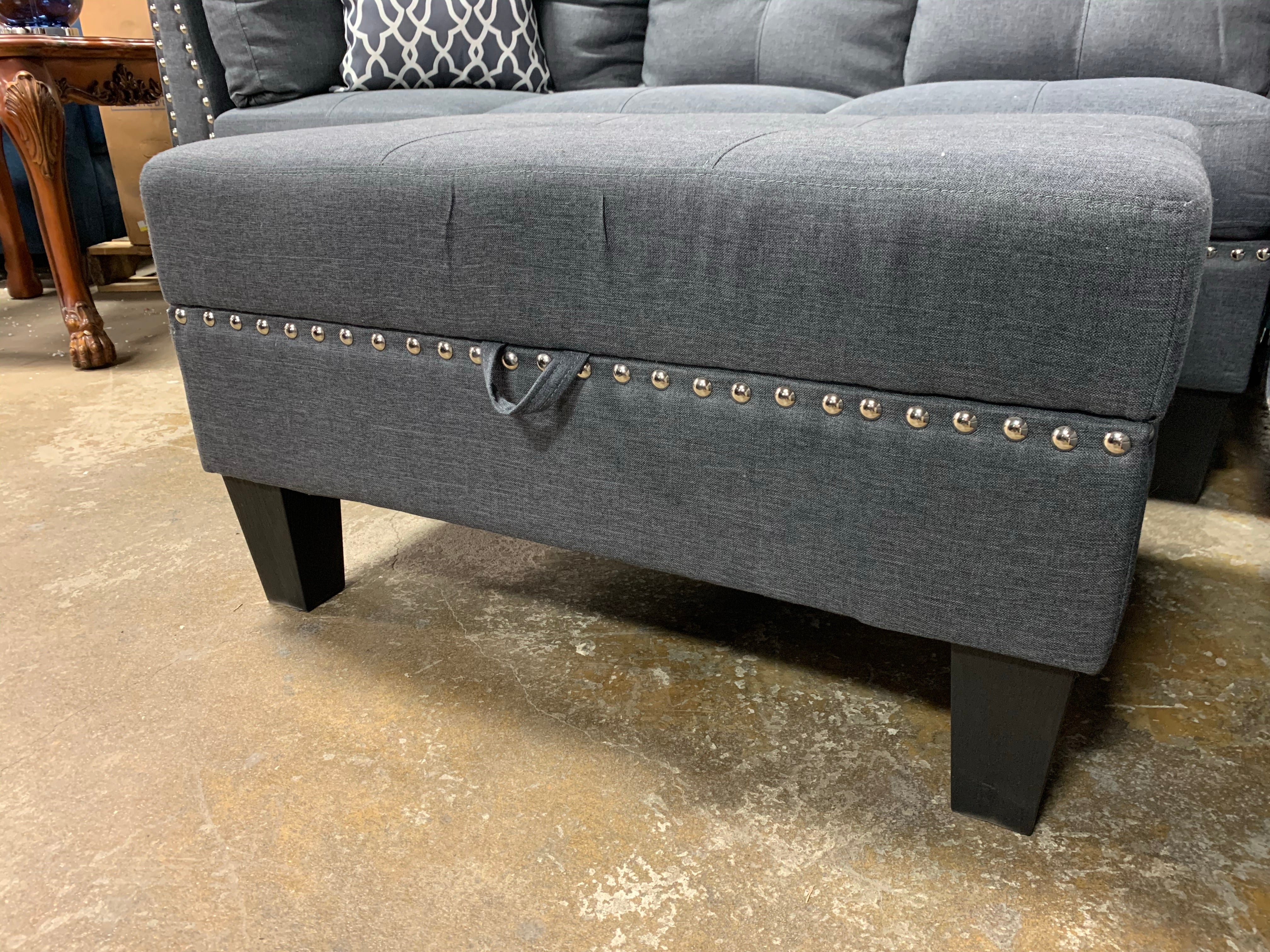 Avetta 101" Sectional with Storage Ottoman