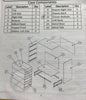 (AS IS) 4 Drawer Wooden Chest with Metal Legs, Antique White and Gray