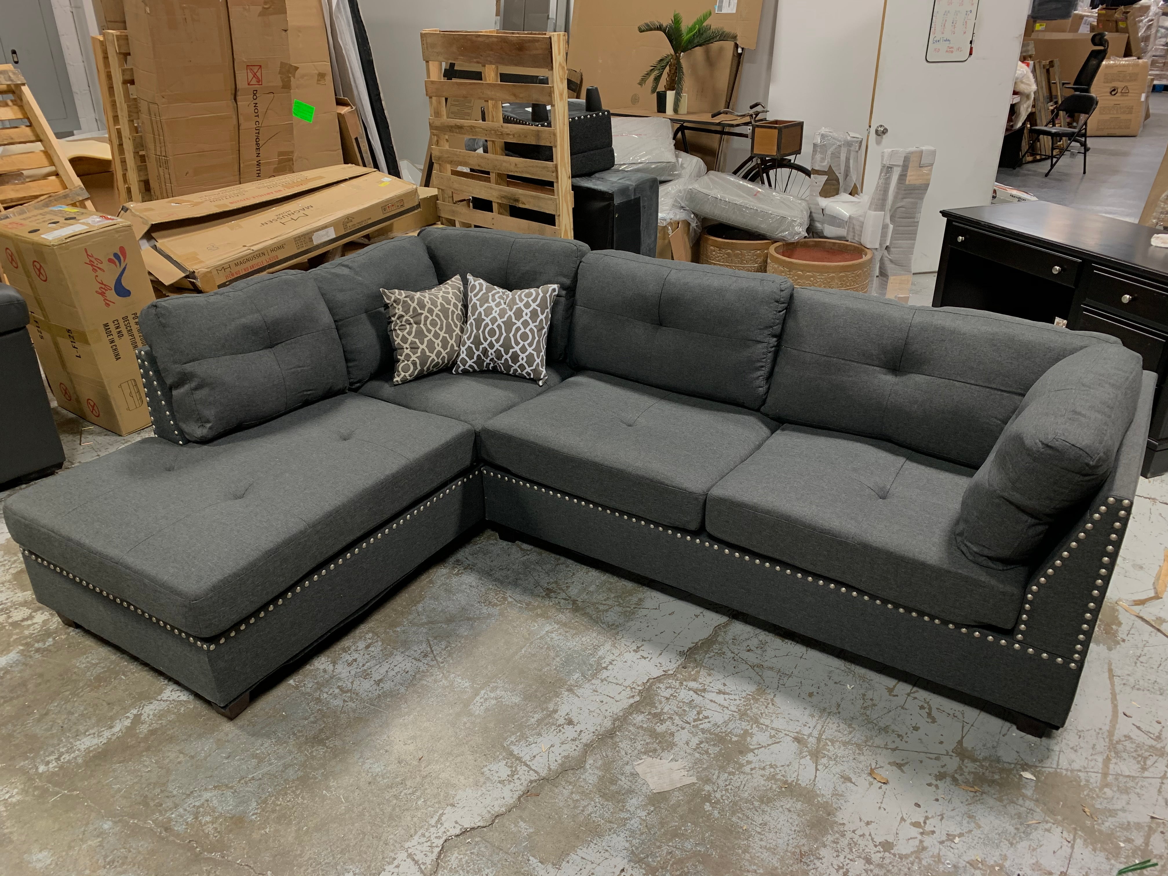Sunnydale 105" Left Hand Facing Sectional with Ottoman
