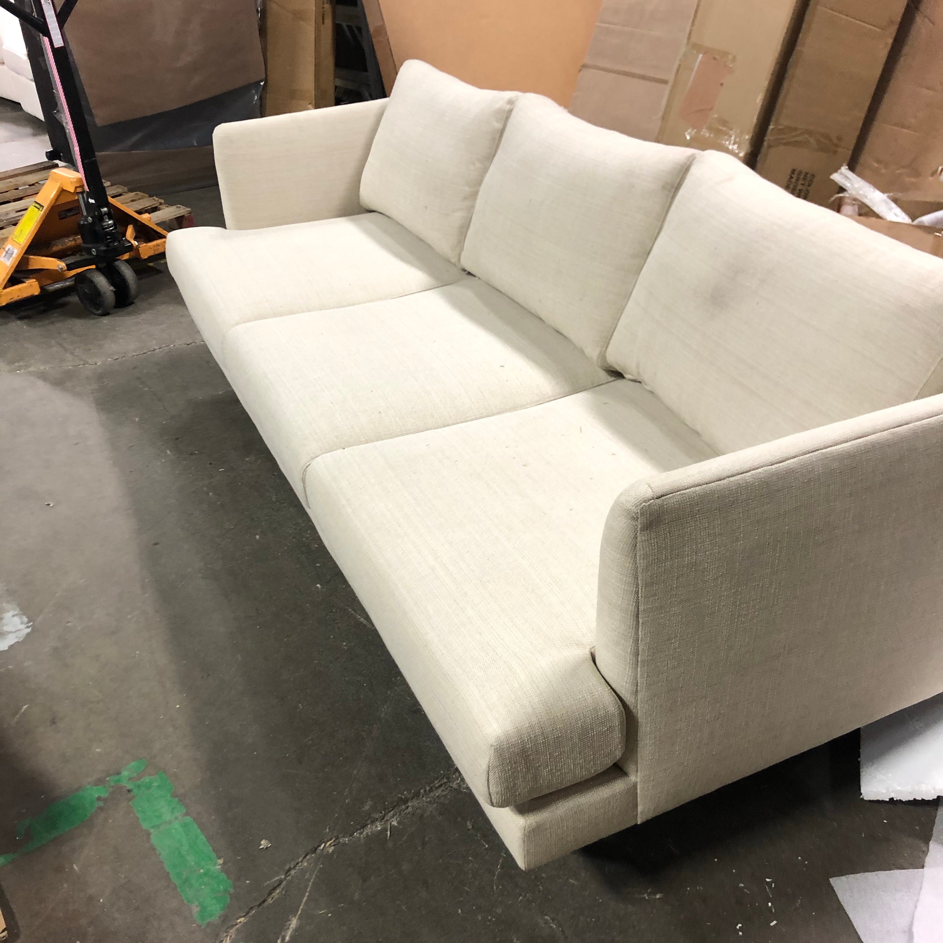 84" Wide Recessed Arm Sofa *AS IS*