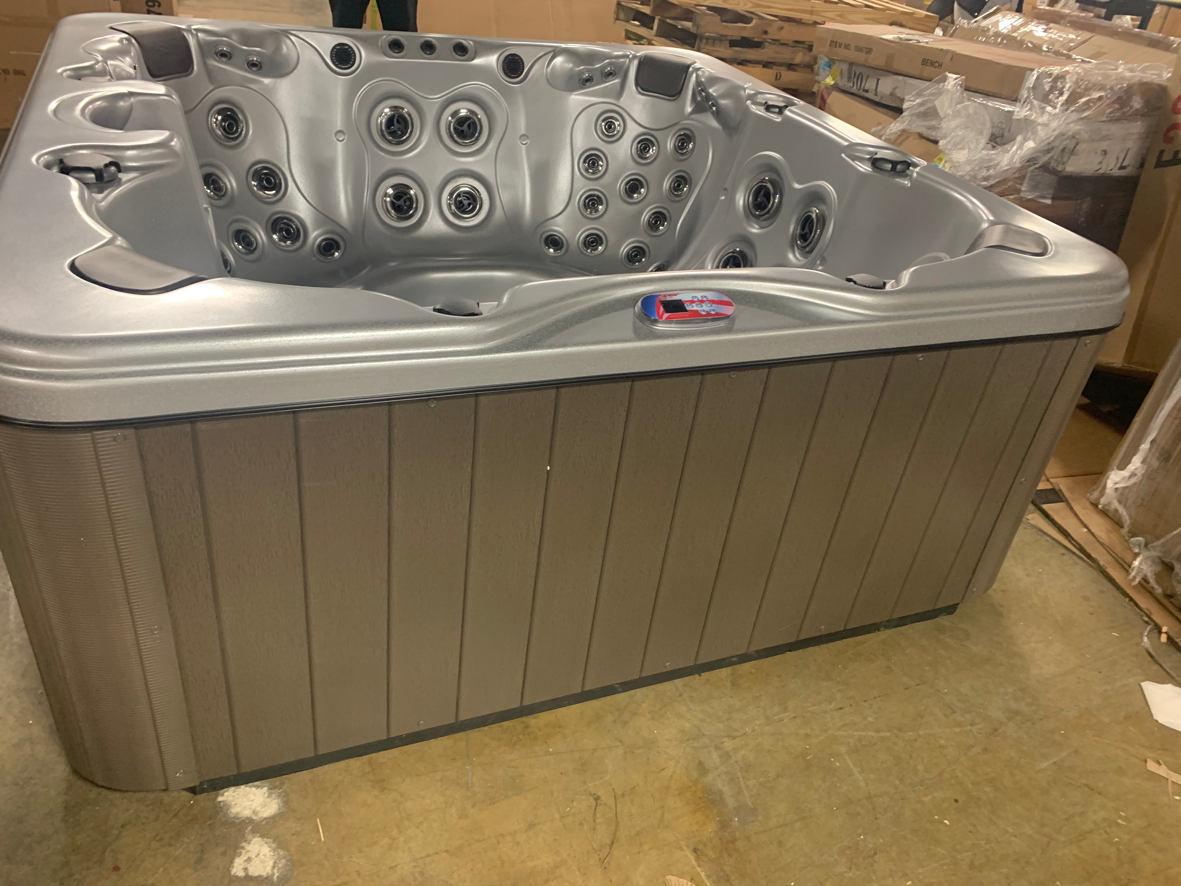 7-Person 56-Jet Hot Tub with LED Light and Stereo