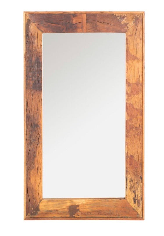 36x23.5" Medium Rectangle Walnut Novelty Mirror CG1173