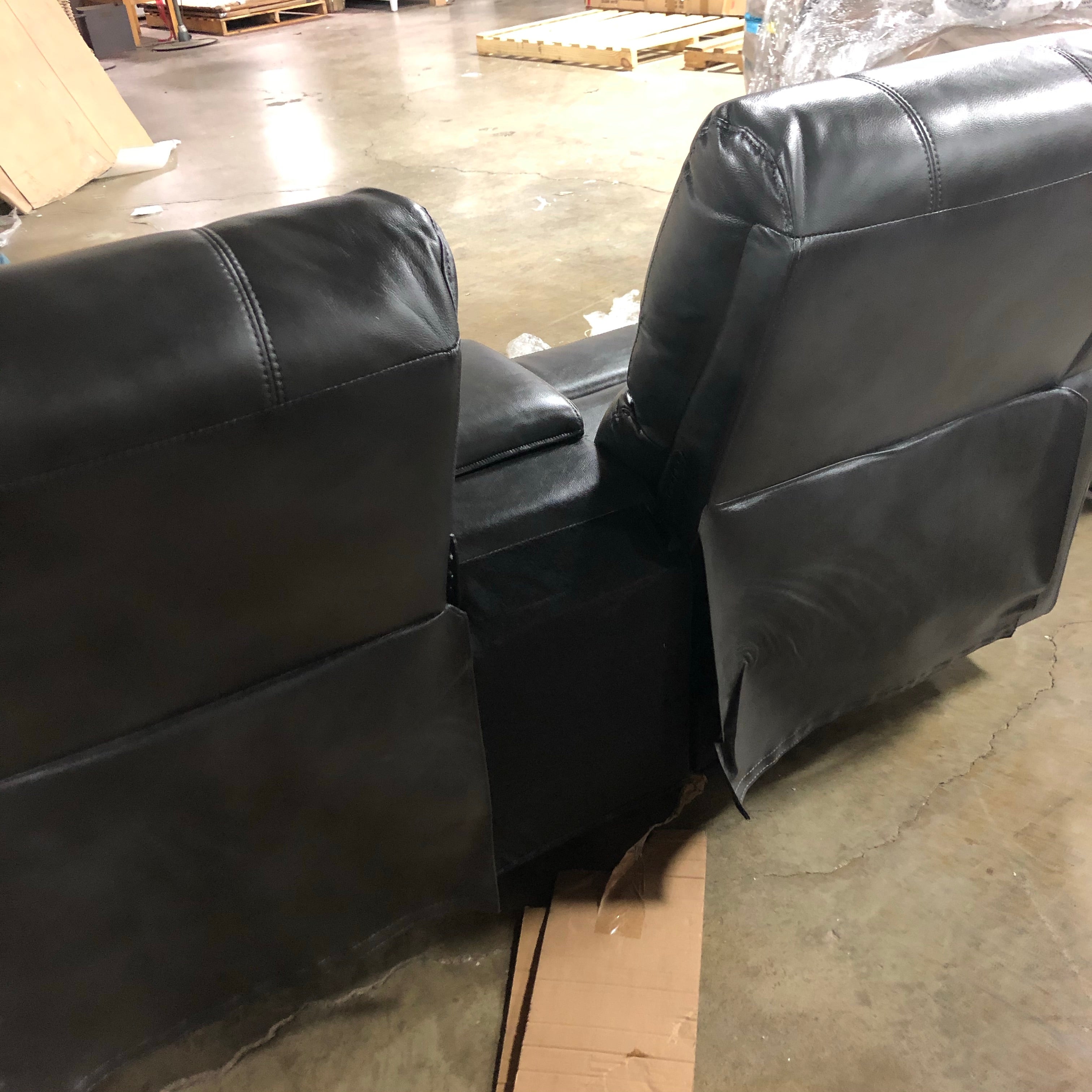 Baynes 78" Wide Faux Leather Round Arm Reclining Loveseat