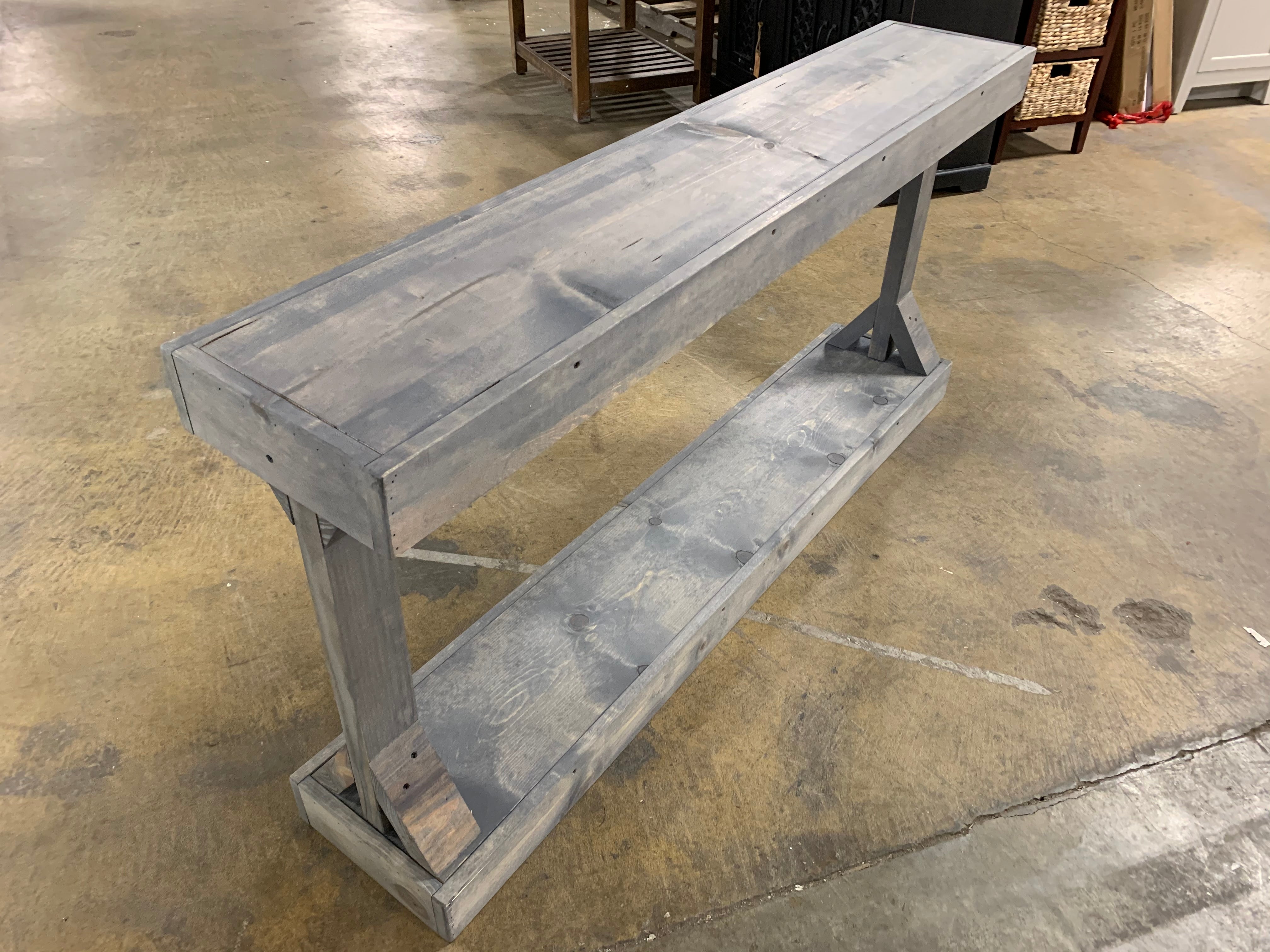 Gray Dexter Solid Wood Console Table