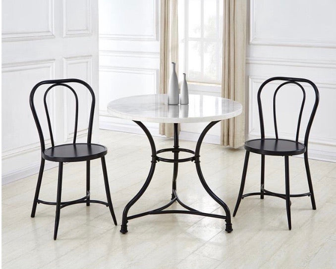 (Set of 2) Claire Black Side Chair CG608