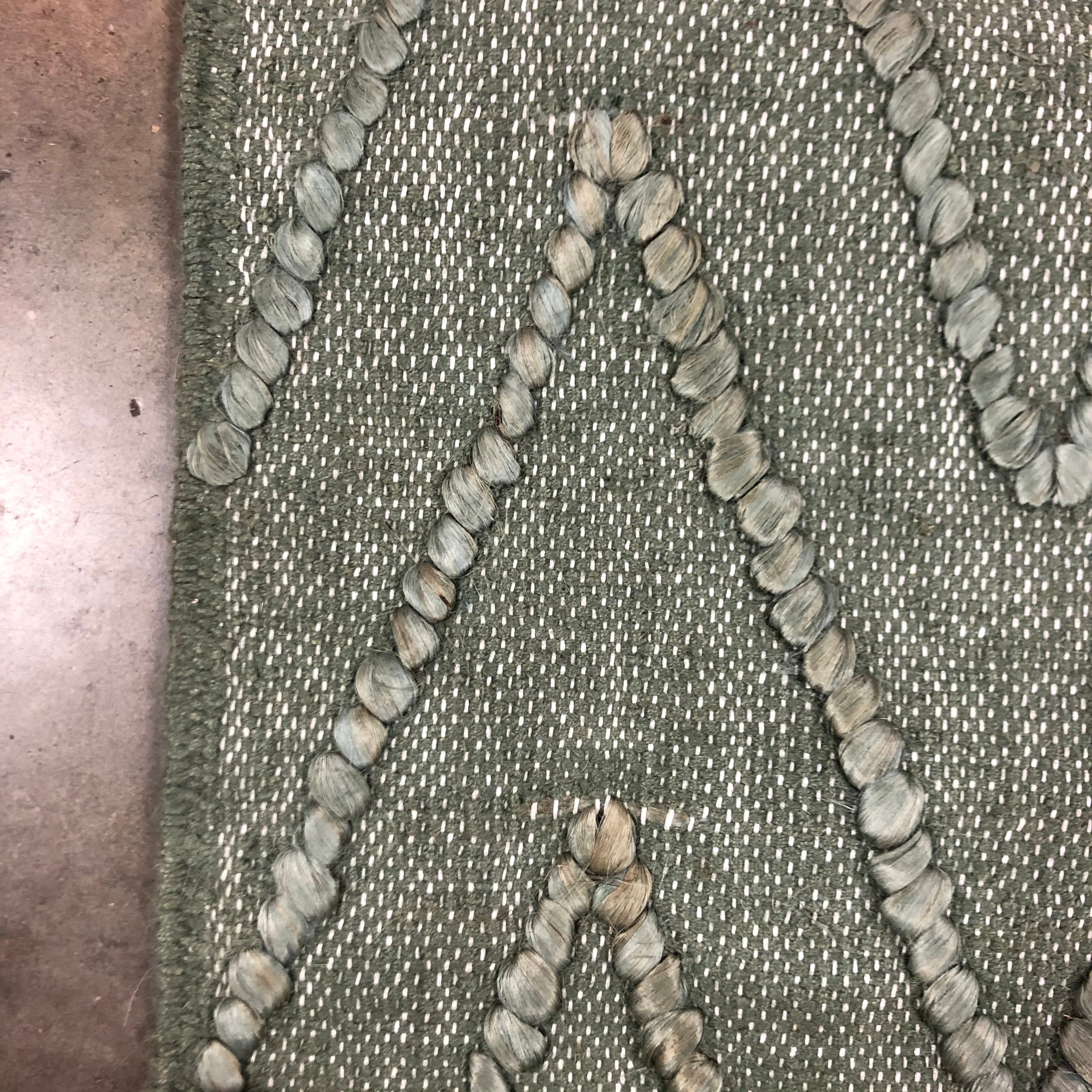 9x13' Cline Geometric Handmade Flatweave Jute Teal Area Rug CG893