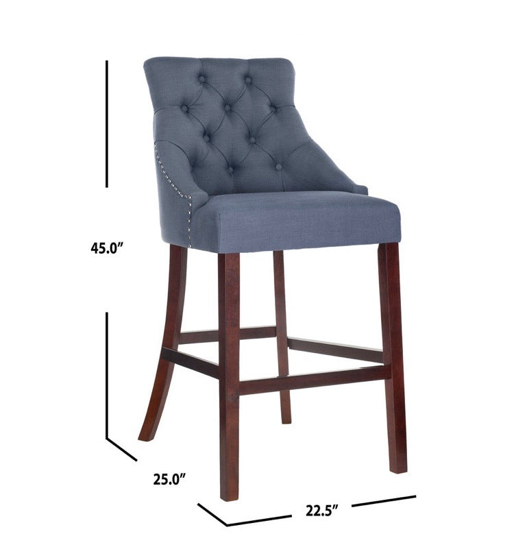(Set of 2) Eleni Tufted Wing Back Counter Stool CG231