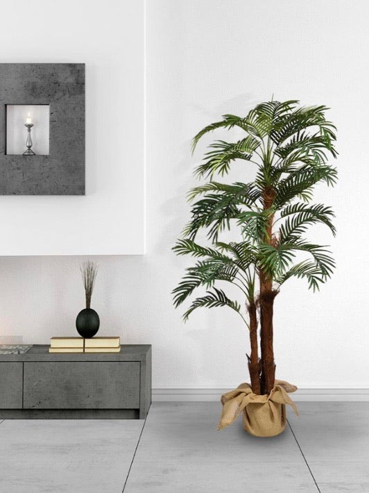 66 in.H Palm Tree Artificial Faux Decor with Burlap Kit CG1037