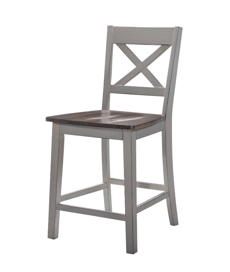 (Set of 2) Gray Altamirano Solid Wood 24" Counter Stool CG803