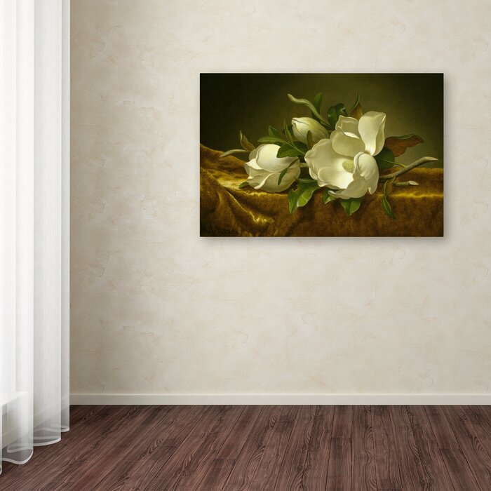 'Magnolias on Gold' Oil Painting Print JJ275