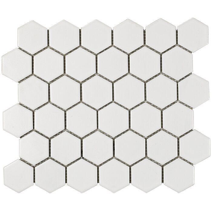2" x 2" Porcelain Honeycomb Mosaic Wall & Floor Tile JJ301