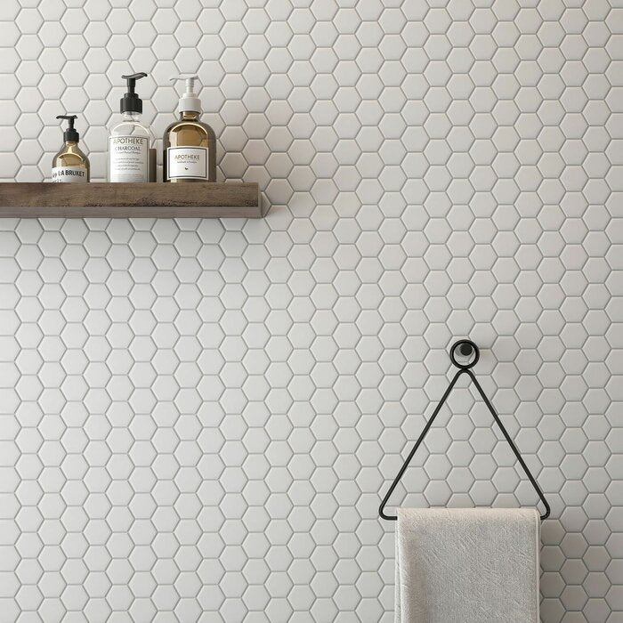 2" x 2" Porcelain Honeycomb Mosaic Wall & Floor Tile JJ301