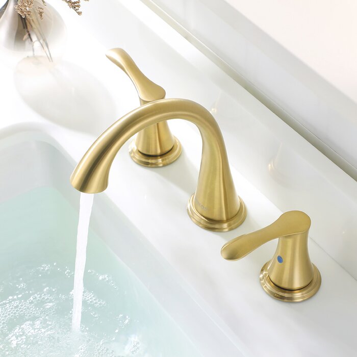 Widespread Bathroom Faucet with Drain Assembly DJ323