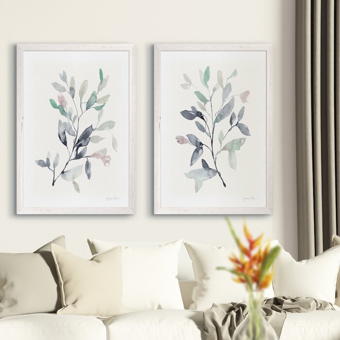 'Water Branches I' by Vincent Van Gogh - 2 Piece Picture Frame Painting Print Set JJ383