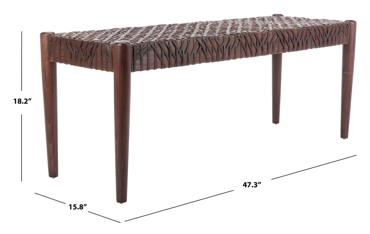 Bandelier Leather  Weave Bench JJ420