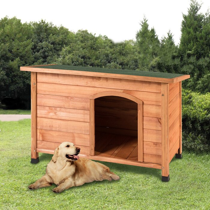 Woodside Brown  Wood Insulated Dog House JJ455