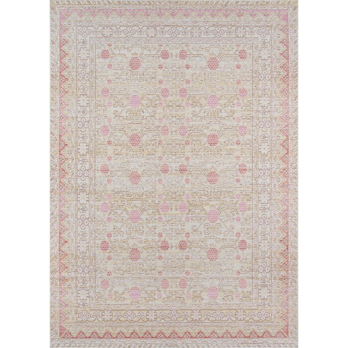 2'7" x 8 Griswald Oriental Pink Area Runner JJ470
