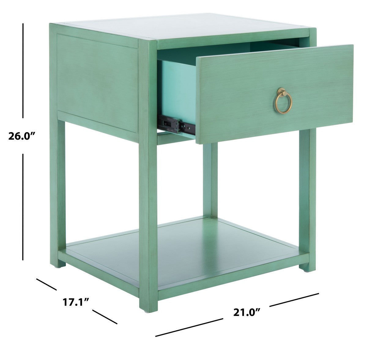 Yudi 1 Drawer  1 Shelf Nightstand JJ515