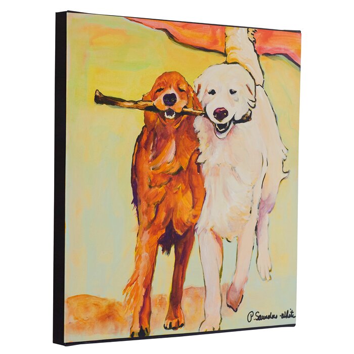 'Stick With Me' by Pat Saunders-White - Wrapped Canvas Painting Print JJ542