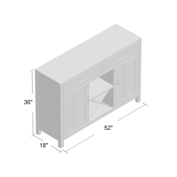 Avenal 52" Wide 2 Drawer Sideboard JJ633