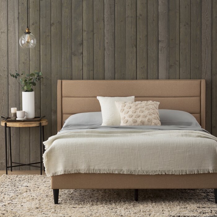 (Twin) Scarlett Upholstered Low Profile Platform Bed JJ826