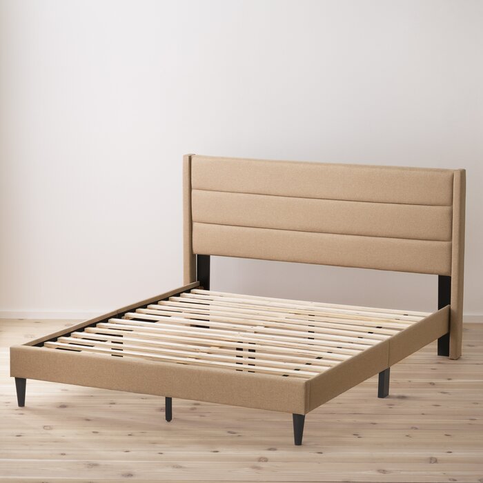 (Twin) Scarlett Upholstered Low Profile Platform Bed JJ826