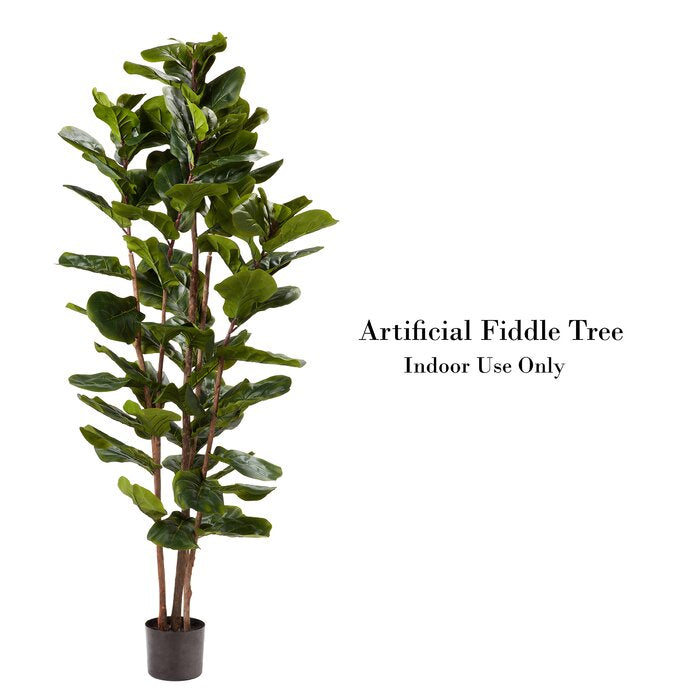 72" Artificial Fiddle Leaf Fig Tree in Pot JJ840