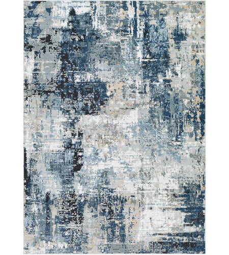 36 X 24 inch Dark Blue/Beige/Gray/Charcoal/Blue/Black/Peach Rug