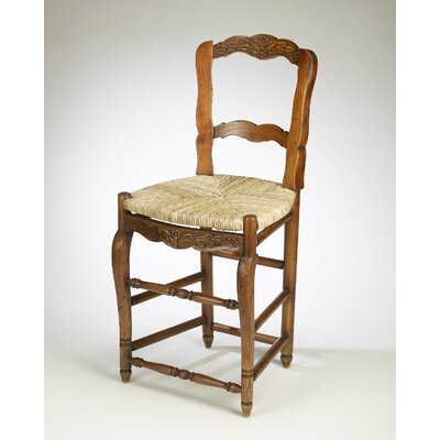 August Grove Galliher 24.5 inch Bar Stool Walnut
